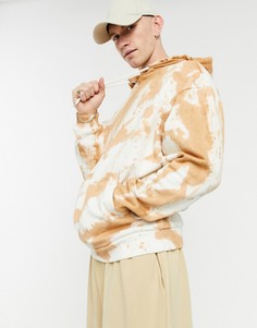 Худи в стиле oversized ржаво-оранжевого цвета с принтом тай-дай ASOS DESIGN-Мульти