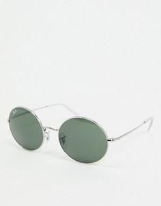Серебристые солнцезащитные очки в овальной оправе Ray-Ban-Серебряный