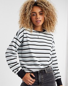 Лонгслив в полоску ASOS DESIGN-Синий