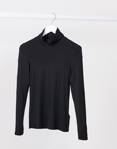Черный топ-водолазка New Look