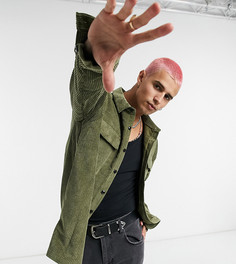 Зеленая вельветовая рубашка Reclaimed Vintage inspired-Зеленый