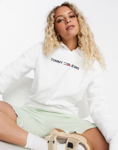 Белый свитшот с логотипом Tommy Jeans Essential