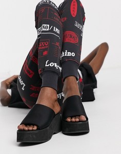 Черные джоггеры со сплошным принтом логотипа Love Moschino-Черный