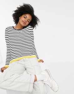 Джемпер в полоску с длинными рукавами ONLY-Черный