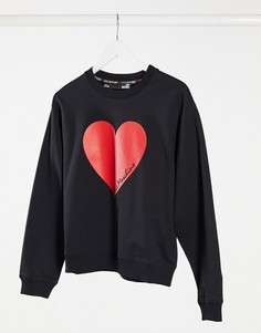 Черный свитшот с логотипом Love Moschino