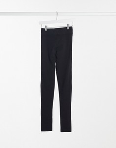 Черные леггинсы из двойного трикотажа Topshop-Черный