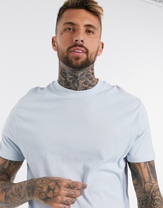 Голубая свободная футболка из органического хлопка ASOS DESIGN-Синий