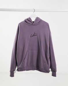 Светло-лиловое oversized-худи из плотной ткань The Couture Club-Фиолетовый