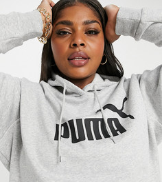 Серое укороченное худи Puma Elevated-Серый