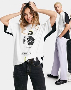 Двусторонняя футболка с принтом ASOS DESIGN-Мульти