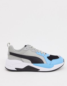 Кроссовки с синими и черными вставками Puma X-RAY Glitch-Мульти