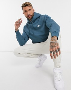 Сине-зеленый худи Nike Club-Синий