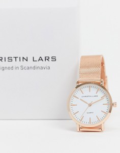 Часы цвета розового золота на узкую руку Christin Lars-Золотой