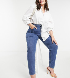 Синие прямые джинсы с завышенной талией Dr Denim Plus Nora-Синий