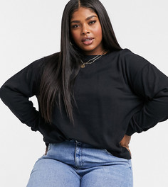Черный свитшот из органического хлопка ASOS DESIGN Curve