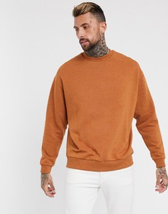Коричневый oversize-свитшот ASOS DESIGN