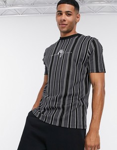 Футболка в вертикальную полоску River Island-Черный
