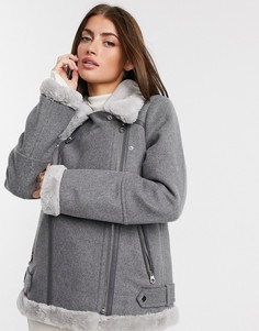 Серая куртка авиатор Vero Moda-Серый