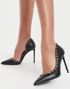 Туфли на шпильке с заклепками из черной кожи Steve Madden Viyana-Черный