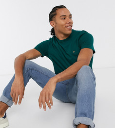 Зеленая облегающая футболка с логотипом Farah Danny-Зеленый