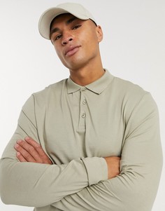 Бежевое поло из органического хлопка ASOS DESIGN-Бежевый