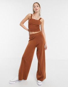 Коричневые трикотажные джоггеры из комплекта ASOS DESIGN-Коричневый