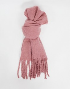 Мягкий шарф пепельно-розового цвета My Accessories London Exclusive-Розовый