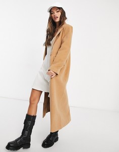 Бежевое свободное пальто в стиле oversized Missguided-Бежевый