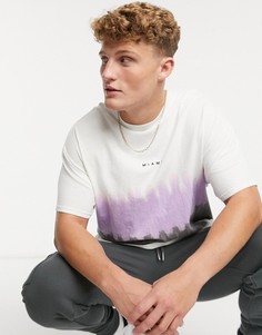 Фиолетовая футболка с принтом тай-дай и Майами Topman-Фиолетовый
