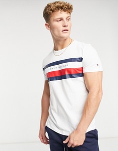 Белая футболка с логотипом-флагом Tommy Hilfiger-Белый