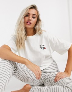Белый пижамный комплект «truly yours» Topshop