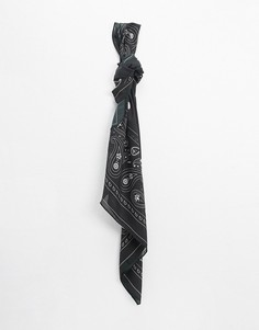 Классический шарф с черепом и узором пейсли Bolongaro Trevor-Черный