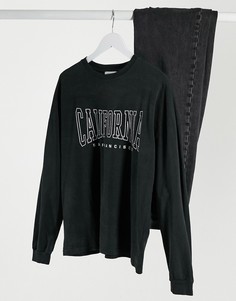 Серый лонгслив Topshop California