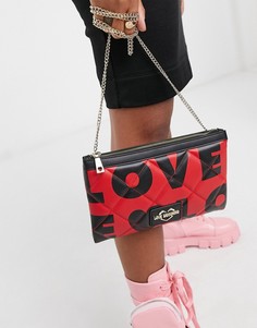 Красная сумка через плечо с принтом "love" Love Moschino-Красный