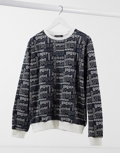 Oversized-свитшот от комплекта с черной графикой GOGUY-Черный