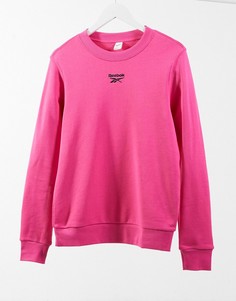 Розовый свитшот с логотипом Reebok