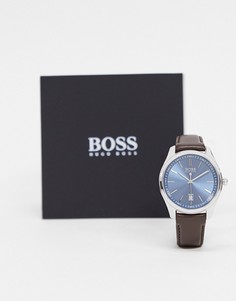 Часы с кожаным ремешком Boss 1513728-Коричневый