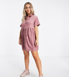 Свободное платье розового цвета с короткими рукавами Missguided-Розовый