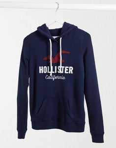 Худи с логотипом Hollister-Синий