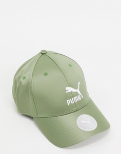 Атласная бейсболка зеленого цвета Puma-Зеленый