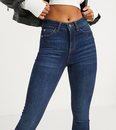 Моделирующие зауженные джинсы цвета индиго New Look Petite-Синий