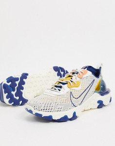 Кроссовки с разноцветными вставками Nike React Vision-Светло-коричневый