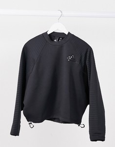 Черный свитшот с затяжкой adidas Training