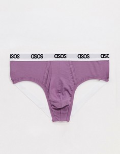 Фиолетовые трусы-джоки в рубчик ASOS DESIGN-Фиолетовый