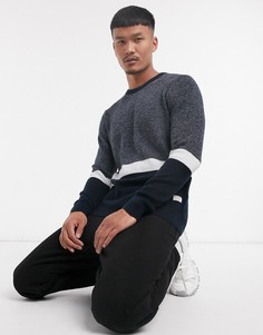 Темно-синий джемпер с белой полосой Jack & Jones Originals