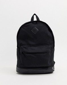 Черный рюкзак с основанием из искусственной кожи ASOS DESIGN