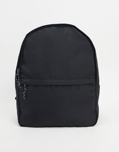 Рюкзак из черного нейлона с контрастным бегунком ASOS DESIGN-Черный