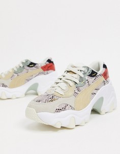 Кроссовки на танкетке со звериным принтом Puma Pulsar-Мульти