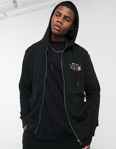 Черный худи с логотипом Diesel UMLT-Brandon-Z