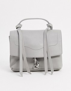 Серый кожаный рюкзак-трансформер Rebecca Minkoff-Белый